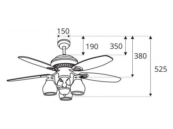 Quạt trần đèn 42 inch Sinwa ORB028