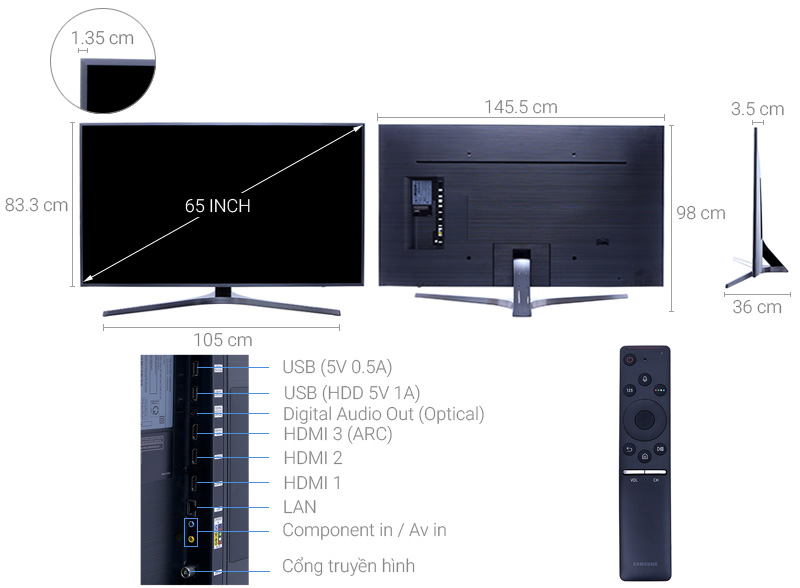 Smart Tivi Samsung U65MU6400KXXV