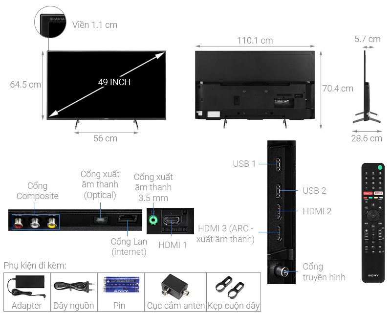 Tivi Android Sony KD-49X7500H