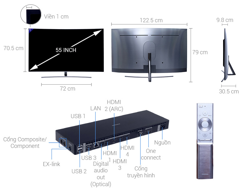 Smart Tivi Samsung QA55Q8CNAKXXV