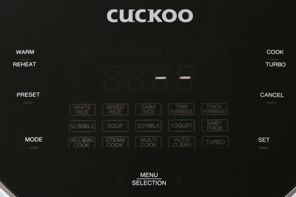 Bảng điều khiển cảm ứng của nồi cơm điện Cuckoo CR-1010F
