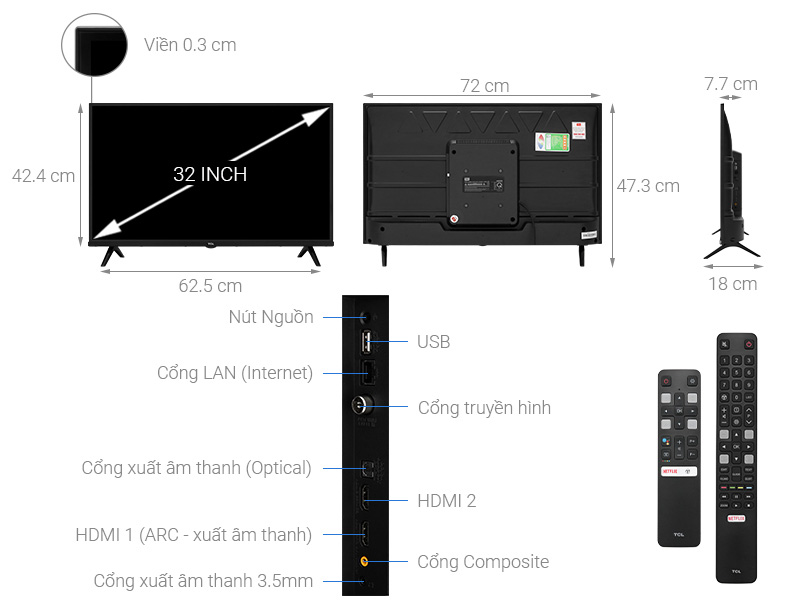 Android Tivi TCL L32S66A