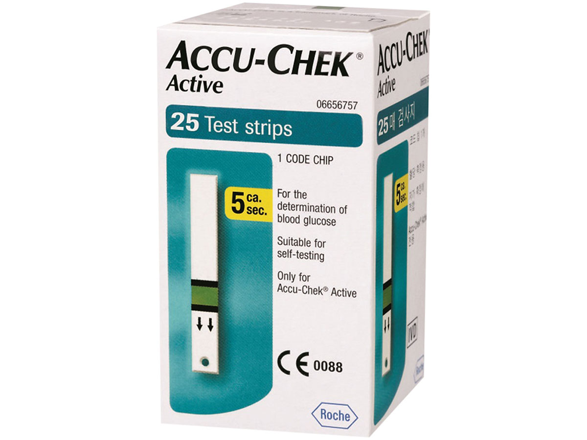 Que thử đường huyết Accu chek Active (Hộp 25 que)