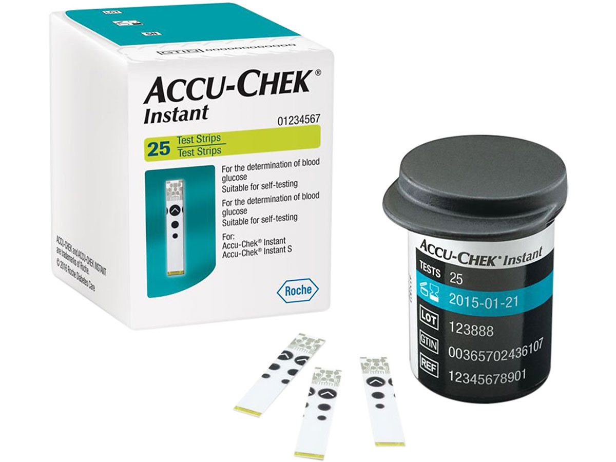 Que thử đường huyết Accu-Chek Instant (Hộp 25 que)