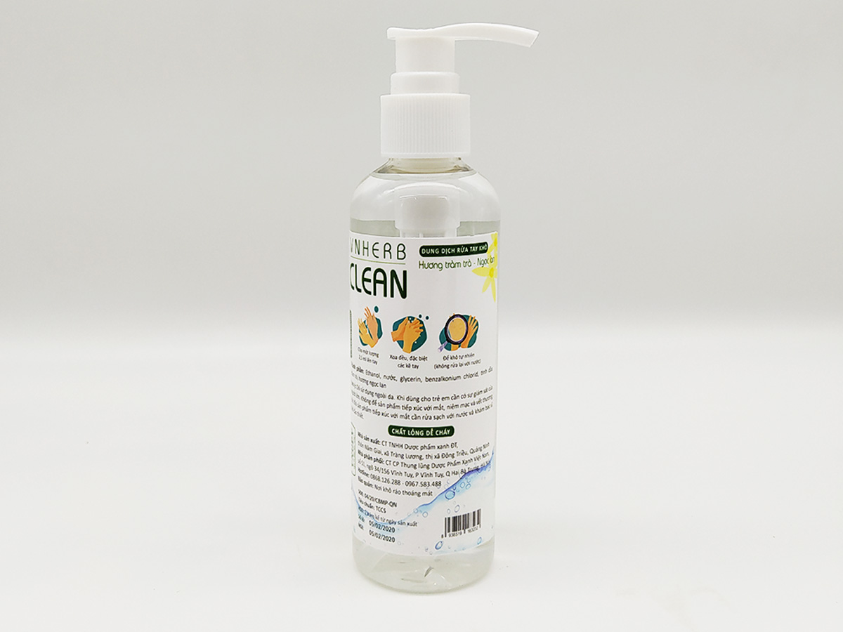 Nước rửa tay khô Vnherb Clean