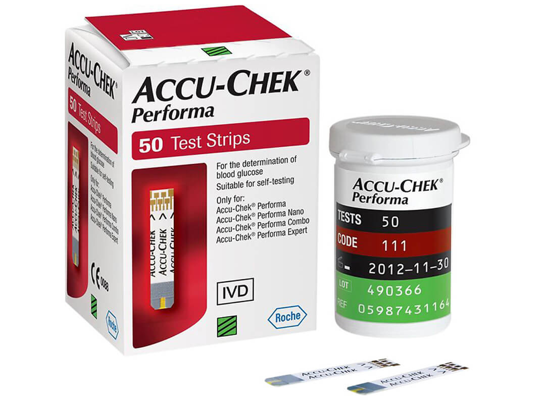 Que thử đường huyết Accu-Chek Performa (Hộp 50 que)