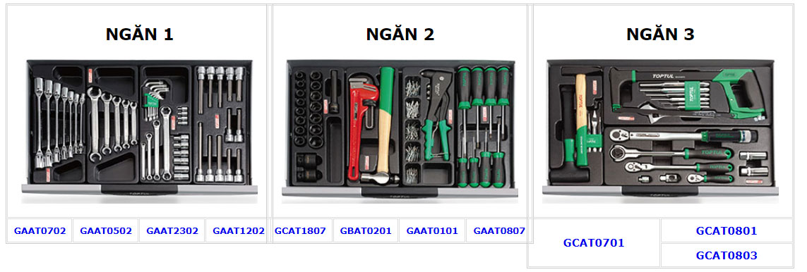Các chi tiết trong 3 ngăn GCAZ0013