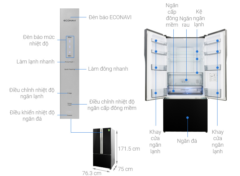 Tủ lạnh Panasonic NR-CY550GKVN