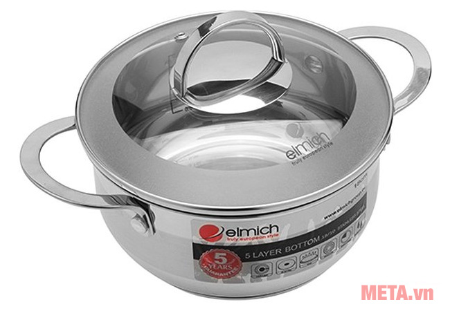 Nồi inox nắp kính Celestine Elmich 2355279 28cm