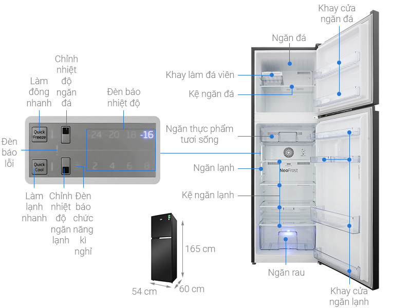 Tủ lạnh Beko RDNT271I50VWB