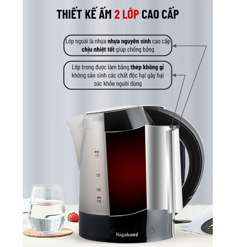 Ấm siêu tốc Nagakawa NAG0304