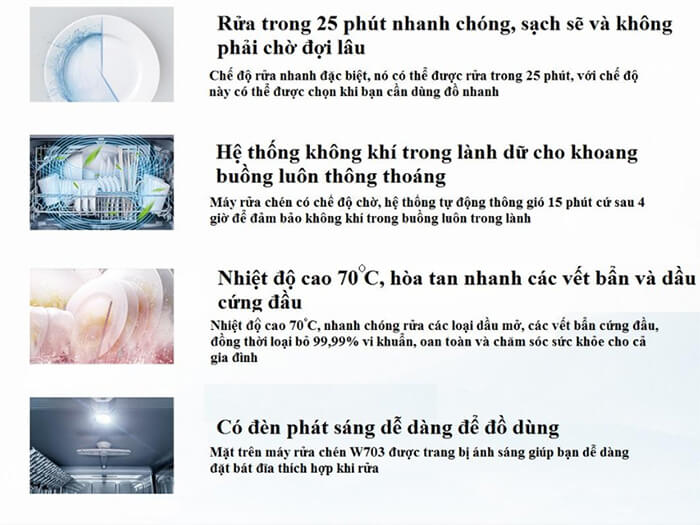 Máy rửa chén Robam W703 (6 bộ)
