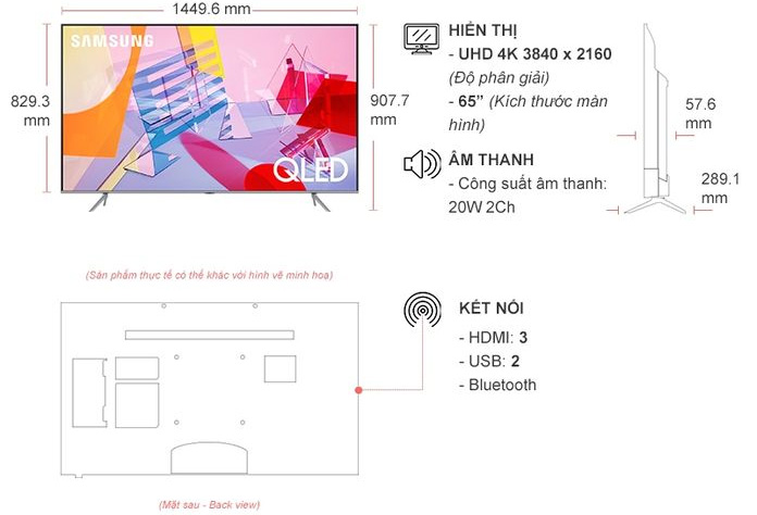 Smart Tivi Samsung QA65Q65TAKXXV