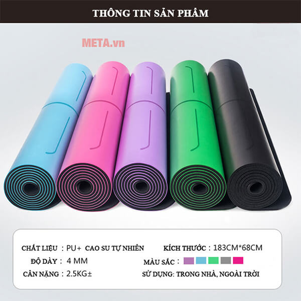Thảm yoga PU cao cấp Vendy định tuyến LF - 0509