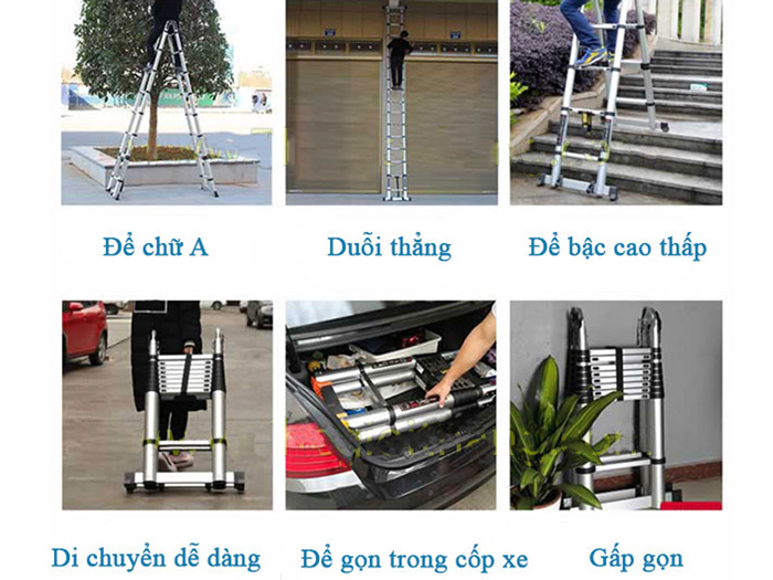 Thang nhôm rút đôi có bánh xe Nikita NKT-AID80 (NKT-AID4.0+4.0M)