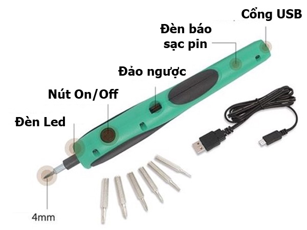 Cấu tạo của máy bắt vít