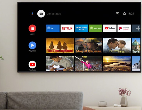 tivi Sony 55X8050H có Kho ứng dụng khổng lồ