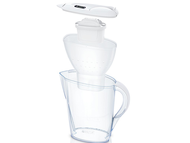 Bình lọc nước Brita Marella Cool White 2.4L (có sẵn 1 lõi lọc Maxtra Plus) 