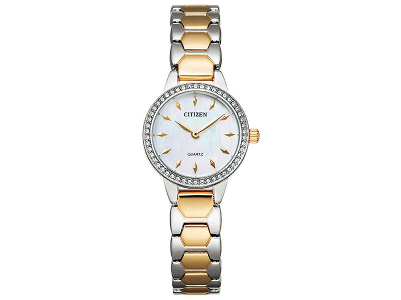 Đồng hồ nữ Citizen EZ7016-50D (Mặt xà cừ, viền đính Swarovski, kích thước mặt 24mm)