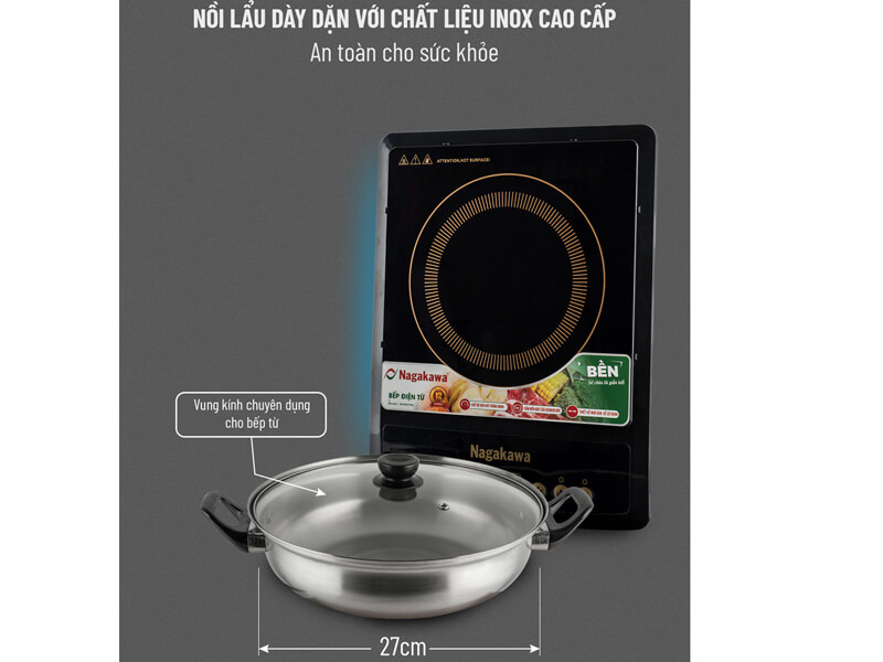 Bếp phù hợp với nhiều loại nồi khác nhau