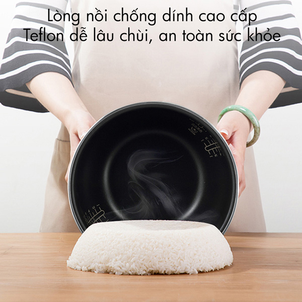 Lòng nồi với lớp chống dính cao cấp, an toàn cho sức khỏe người tiêu dùng