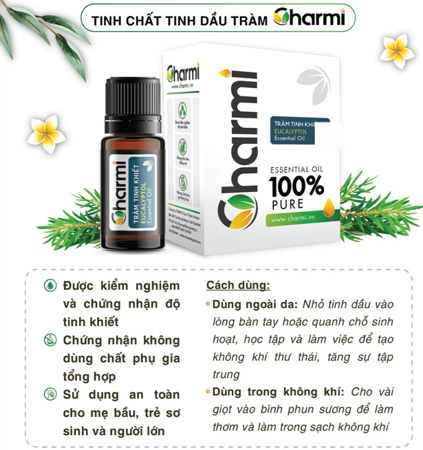 Tinh chất tinh dầu tràm Charmi  