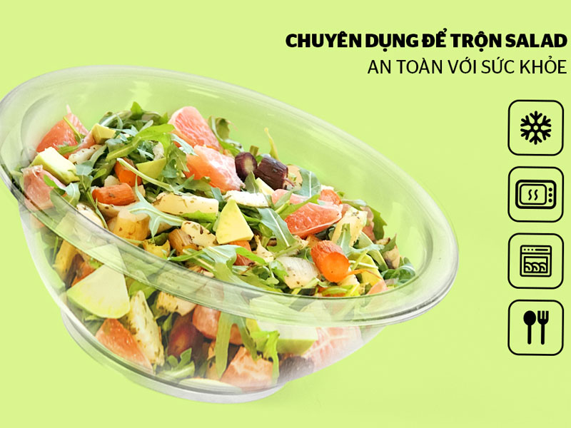 Bát nhựa trộn salad