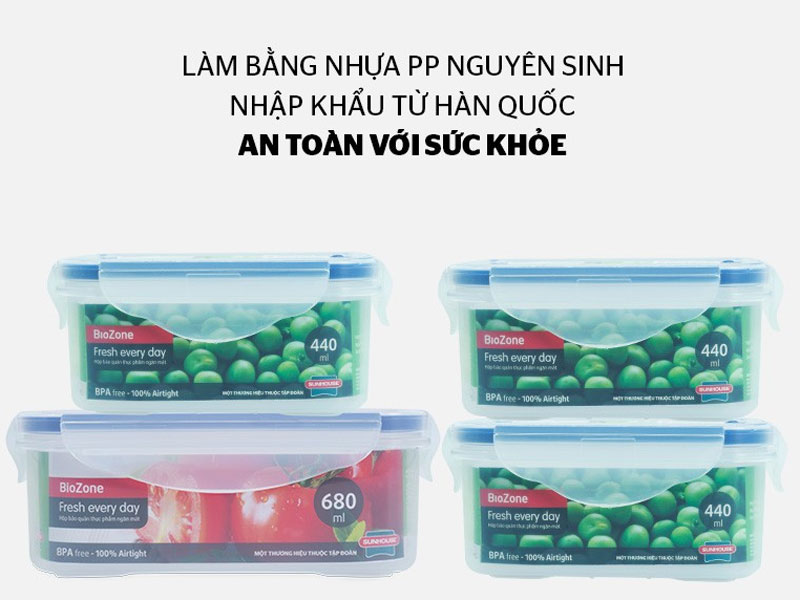 Hộp bảo quản thực phẩm bằng nhựa