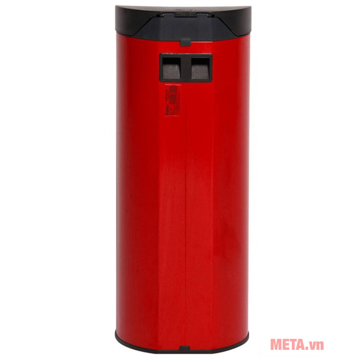Thùng rác inox đạp tròn lớn Fitis RPL1-906 15 lít (đỏ)