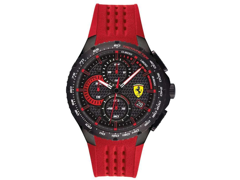 Đồng hồ nam Ferrari 0830727 Chronograph (Dây cao su, bấm giờ, lịch ngày, kích thước mặt 44mm)