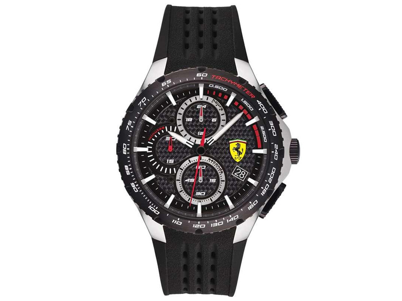 Đồng hồ nam Ferrari 0830732 Chronograph (Dây cao su, bấm giờ, lịch ngày, kích thước mặt 44mm)