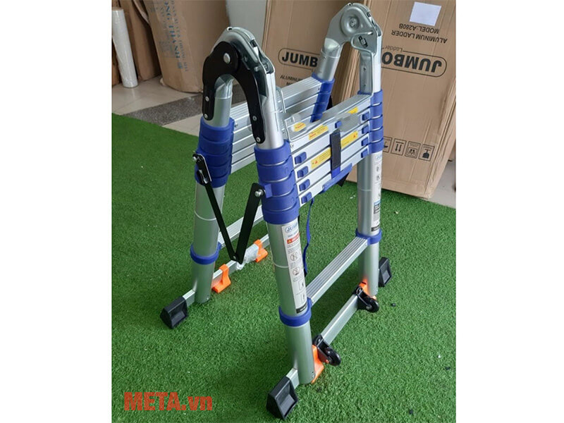 Thang rút nhôm chữ A cao cấp Jumbo A250B