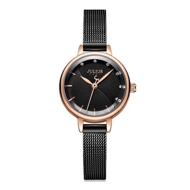Đồng hồ nữ JA-1241 Julius Hàn Quốc dây thép