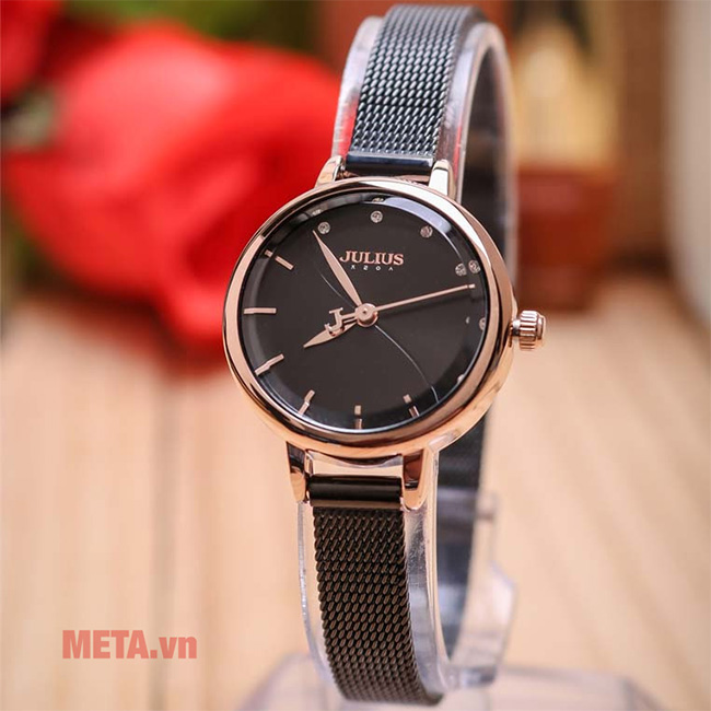 Đồng hồ nữ JA-1241 Julius Hàn Quốc dây thép