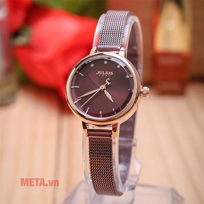 Đồng hồ nữ JA-1241 Julius Hàn Quốc dây thép