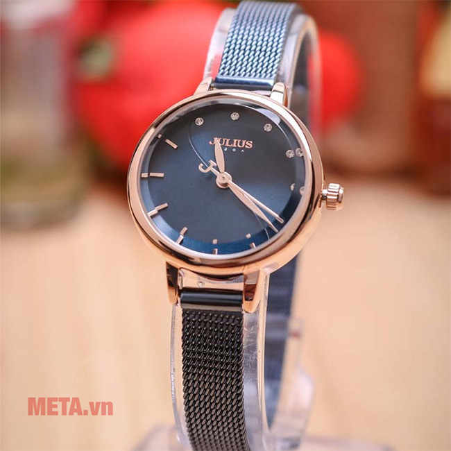 Đồng hồ nữ JA-1241 Julius Hàn Quốc dây thép