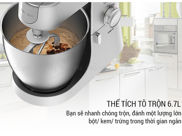 Thể tích trộn lên đến 6,7 lít