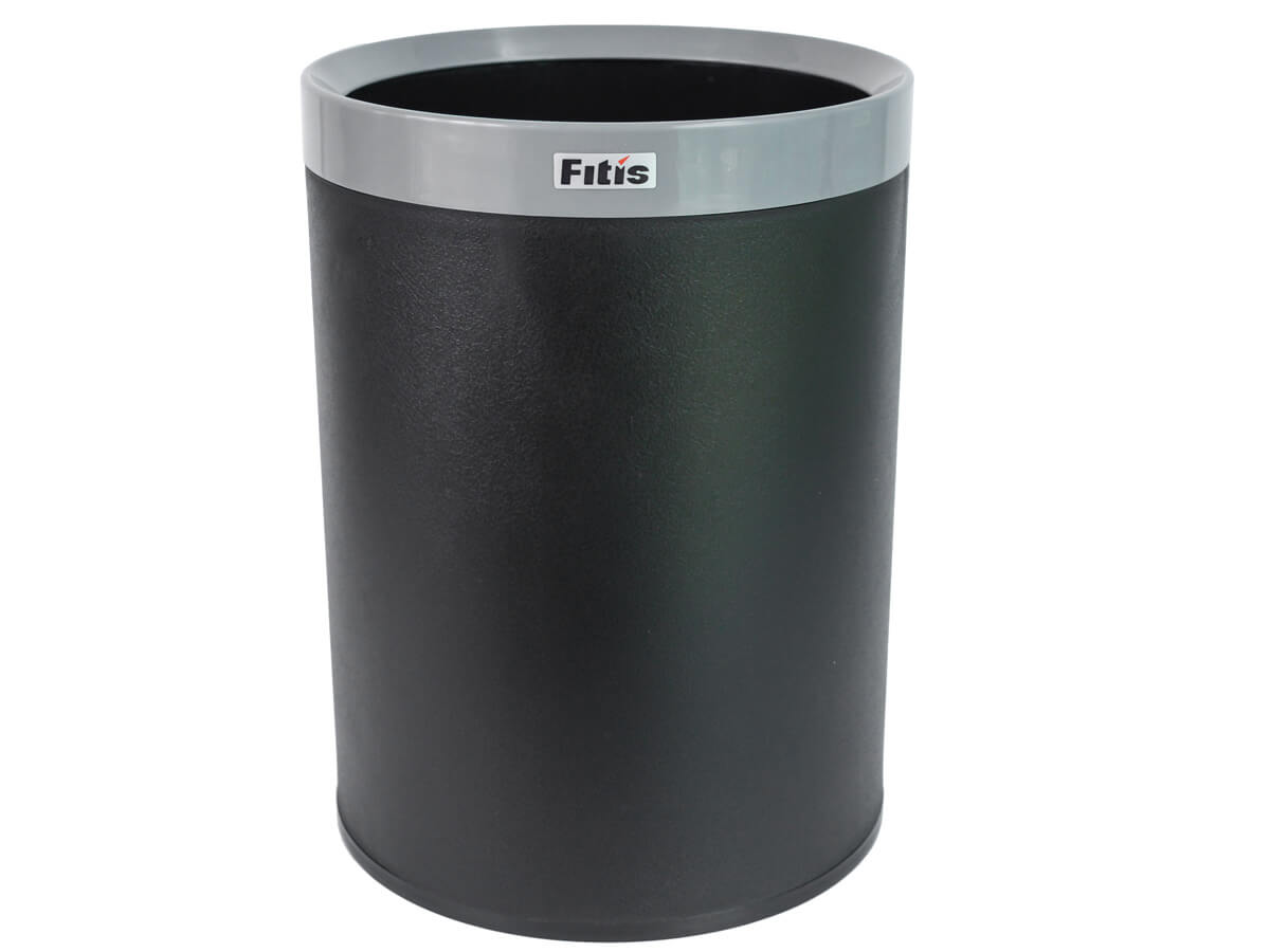 Thùng rác Fitis Dual kiểu Âu ROM3-906 - 10 lít (đen xám)
