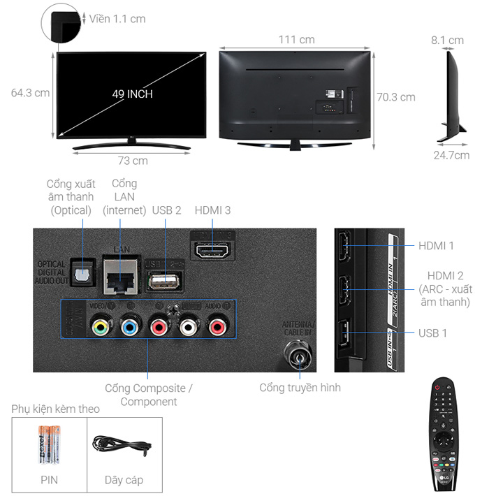 Smart Tivi LG 49UN7400PTA