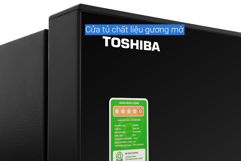 Cửa tủ lạnh Toshiba GR-AG58VA(XK) bằng gương mờ