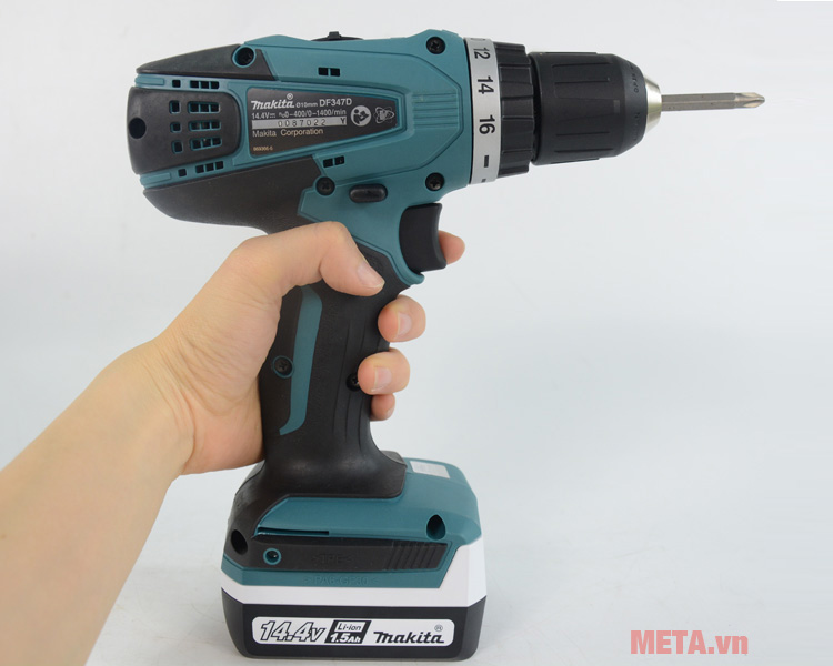 Máy khoan vặn vít dùng pin Makita DF347DWE 14.4V