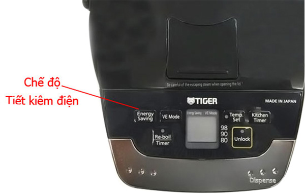 Bình thủy điện Tiger PIE-A50W - 5 lít được trang bị chế độ tiết kiệm điện, giúp tiết kiệm năng lượng hiệu quả