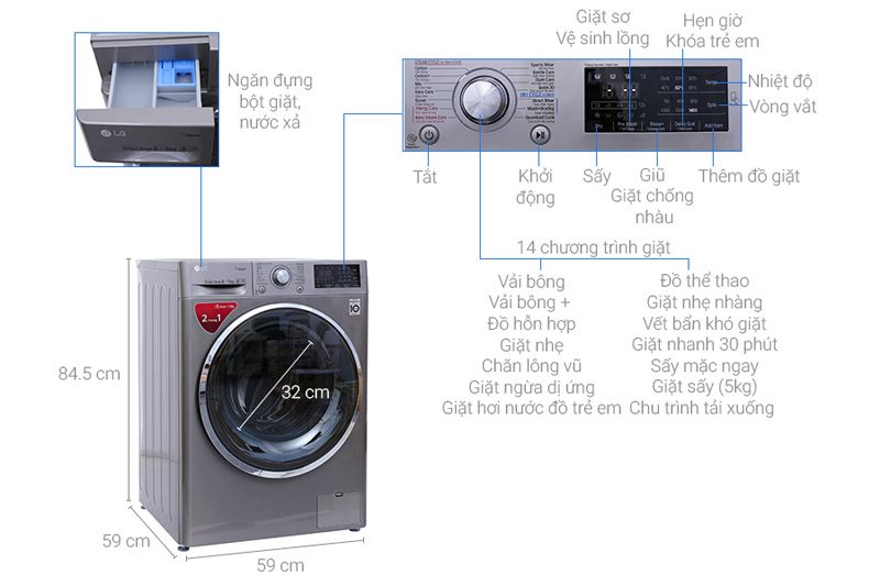 Máy giặt sấy 