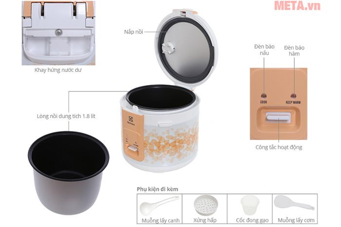 Nồi cơm điện Electrolux ERC3105 (1.8L)