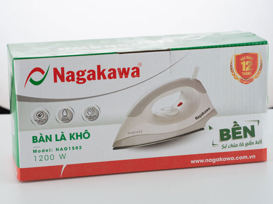 Bàn là khô Nagakawa NAG1502