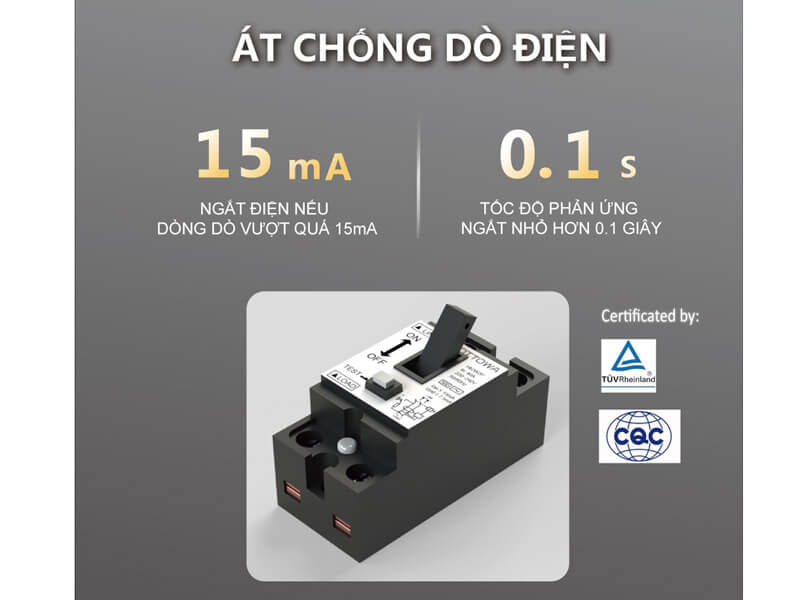 Át chống dò diện, an toàn