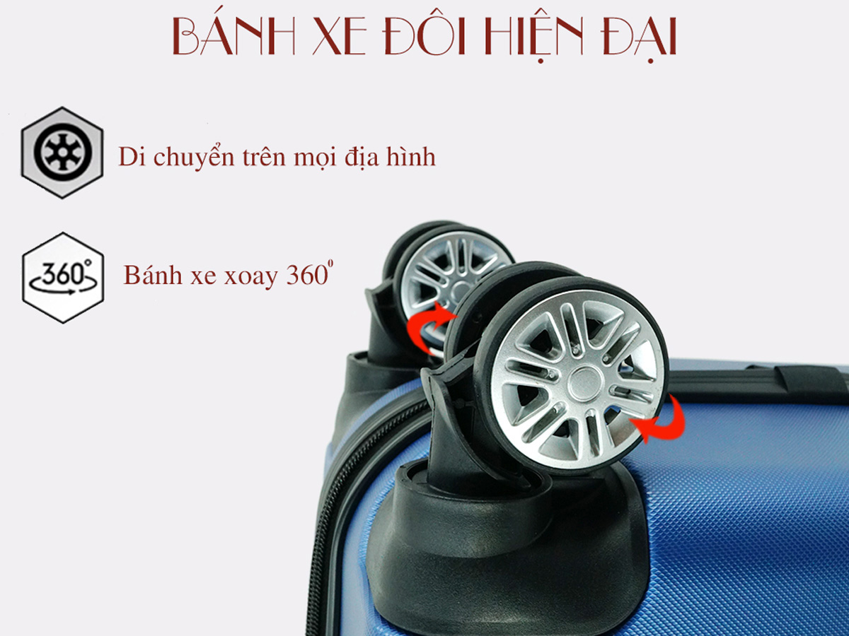Bánh xe đôi giúp di chuyển linh hoạt