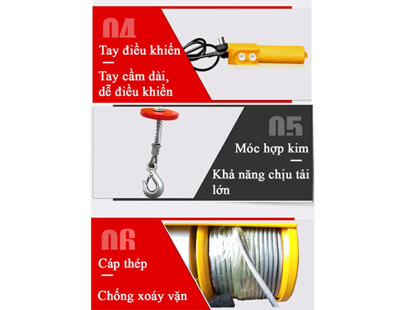 Các chi tiết của tời