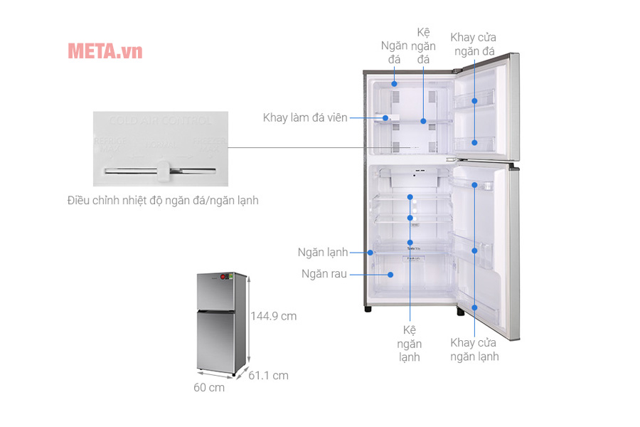 Tủ lạnh Panasonic Inverter 234 lít NR-BL26AVPVN