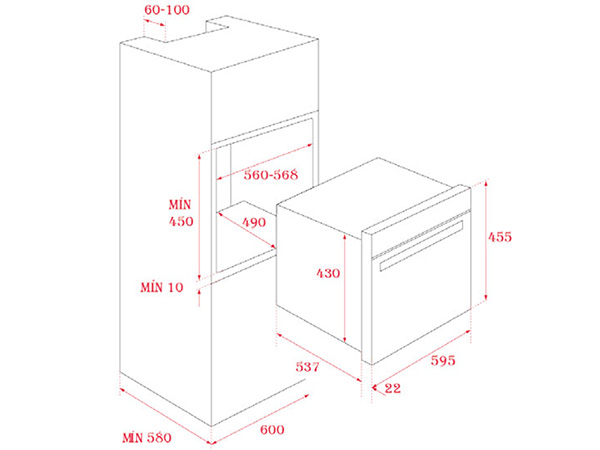 Lò hấp và nướng đối lưu âm Teka HLC 847 SC